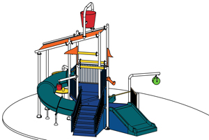 Water Play Structure Model 2704-103 plan view