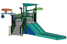 Water Play Structure Model 2706-103 plan view