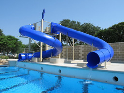 Double Flume Pool Slides