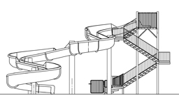Fiberglass Water Slide Model 1855 plan view