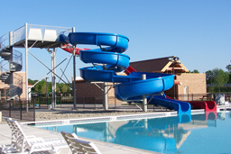 Double Fiberglass Flume Water Slide Model 1837 Double Fiberglass Water Slide Model 1837