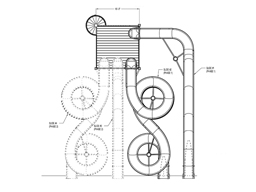 Double Fiberglass Water Slide Model 1837 plan view Double Fiberglass Water Slide Model 1837 plan view