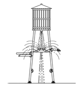Water Tower Model 1800-122 plan view