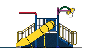 Water Play Structure Model 2702-108 plan view
