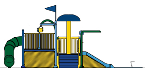 Water Play Structure Model 2702-109 plan view