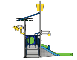 Water Play Structure Model 2702-110 plan view