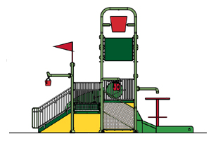 Water Play Structure Model 2704-104 plan view