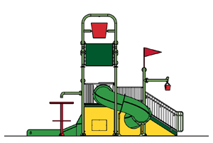 Water Play Structure Model 2704-104 plan view