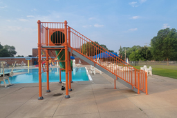 Closed Fiberglass Flume Drop Slide Pool Slide Model 5009-32