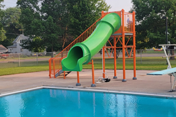 Closed Fiberglass Flume Drop Slide Pool Slide Model 5009-32