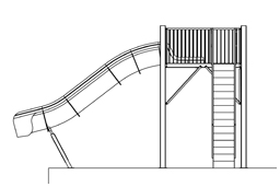 Drop Slide Pool Slide Model 1801 plan view