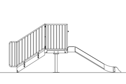Family Fun Fiberglass Slide Model 1800-52 plan view
