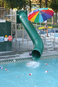 Single Polyethylene Flume Pool Slide Model 7008