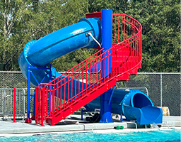 Closed Fiberglass Flume Water Slide Model 1930-32