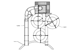 Combination Flume Water Slide Model 1914 Plan View