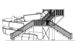 Fiberglass Water Slide Model 1910 plan view