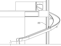 Custom Indoor Dry Slide Model SS-A1004 plan view