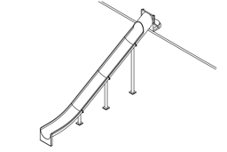 Stainless Steel Dry Slide Model SS-A1013 plan view