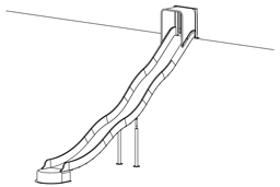 Stainless Steel Wave Slide Model SS-A1018 plan view