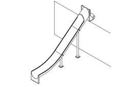 Stainless Steel Dry Slide Model SS-A1021 plan view