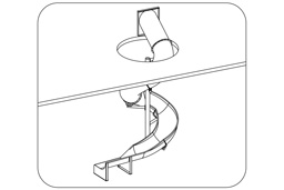 Stainless Steel Indoor Slide Model SS-A1039 plan view