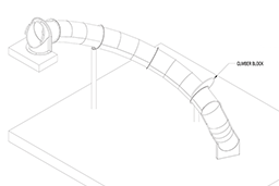 Stainless Steel Sweep Slide Model SS-A1041 plan view