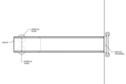 Custom Stainless Steel Embankment Slide Model SS-EMS0602-BM-M30° plan view