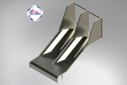 Double Stainless Steel Playground Slide Model SS-P203 - surface mount