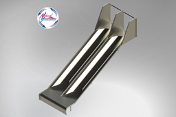 Double Stainless Steel Playground Slide Model SS-P206 - surface mountt