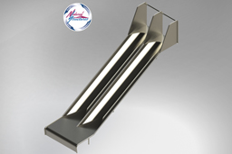 Double Stainless Steel Playground Slide Model SS-P207 - surface mount