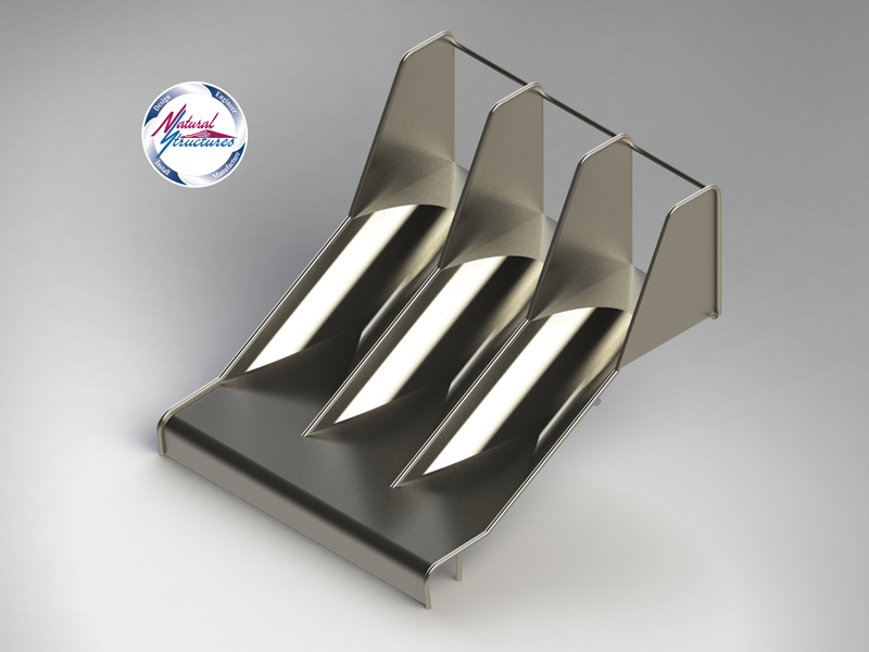 Triple Stainless Steel Playground Slide Model SS-P303 - surface mount