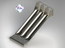Triple Stainless Steel Playground Slide Model SS-P307 - surface mount