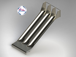 Triple Stainless Steel Playground Slide Model SS-P308 - surface mount